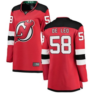 Chase De Leo Women's Fanatics Branded New Jersey Devils Breakaway Red Home Jersey