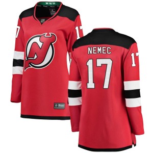 Simon Nemec Women's Fanatics Branded New Jersey Devils Breakaway Red Home Jersey