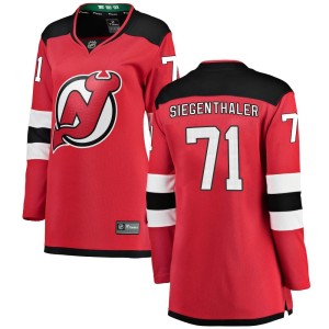 Jonas Siegenthaler Women's Fanatics Branded New Jersey Devils Breakaway Red Home Jersey