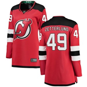 Fabian Zetterlund Women's Fanatics Branded New Jersey Devils Breakaway Red Home Jersey