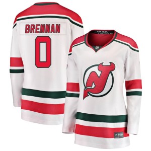 Tyler Brennan Women's Fanatics Branded New Jersey Devils Breakaway White Alternate Jersey