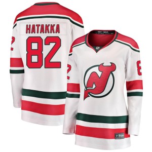 Santeri Hatakka Women's Fanatics Branded New Jersey Devils Breakaway White Alternate Jersey