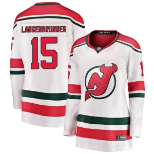 Jamie Langenbrunner Women's Fanatics Branded New Jersey Devils Breakaway White Alternate Jersey