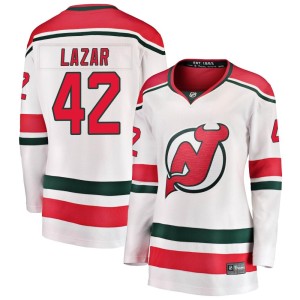 Curtis Lazar Women's Fanatics Branded New Jersey Devils Breakaway White Alternate Jersey
