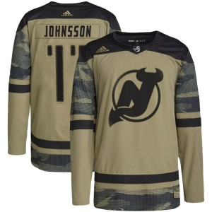 Andreas Johnsson Men's Adidas New Jersey Devils Authentic Camo Military Appreciation Practice Jersey