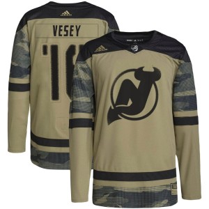 Jimmy Vesey Men's Adidas New Jersey Devils Authentic Camo Military Appreciation Practice Jersey