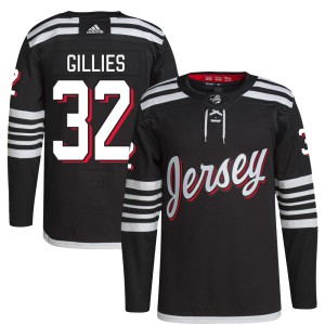 Jon Gillies Youth Adidas New Jersey Devils Authentic Black 2021/22 Alternate Primegreen Pro Player Jersey