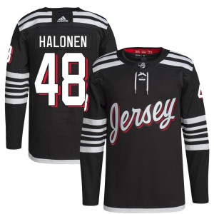 Brian Halonen Youth Adidas New Jersey Devils Authentic Black 2021/22 Alternate Primegreen Pro Player Jersey