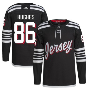 Jack Hughes Youth Adidas New Jersey Devils Authentic Black 2021/22 Alternate Primegreen Pro Player Jersey