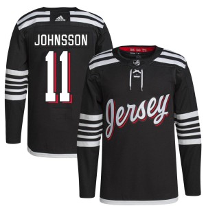 Andreas Johnsson Youth Adidas New Jersey Devils Authentic Black 2021/22 Alternate Primegreen Pro Player Jersey