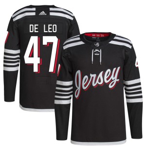 Chase De Leo Youth Adidas New Jersey Devils Authentic Black 2021/22 Alternate Primegreen Pro Player Jersey