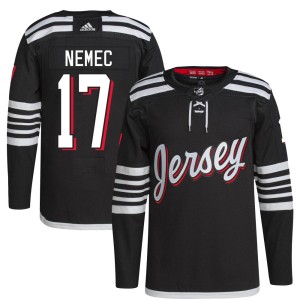 Simon Nemec Youth Adidas New Jersey Devils Authentic Black 2021/22 Alternate Primegreen Pro Player Jersey