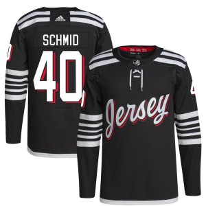 Akira Schmid Youth Adidas New Jersey Devils Authentic Black 2021/22 Alternate Primegreen Pro Player Jersey