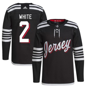 Colton White Youth Adidas New Jersey Devils Authentic White Black 2021/22 Alternate Primegreen Pro Player Jersey