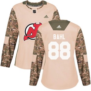 Kevin Bahl Women's Adidas New Jersey Devils Authentic Camo Veterans Day Practice Jersey