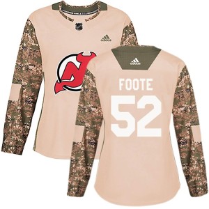 Cal Foote Women's Adidas New Jersey Devils Authentic Camo Veterans Day Practice Jersey
