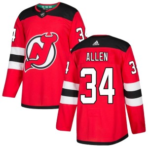 Jake Allen Men's Adidas New Jersey Devils Authentic Red Home Jersey