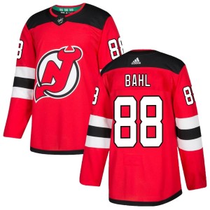 Kevin Bahl Men's Adidas New Jersey Devils Authentic Red Home Jersey