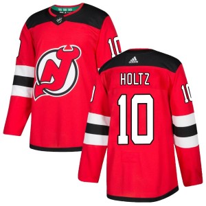 Alexander Holtz Men's Adidas New Jersey Devils Authentic Red Home Jersey