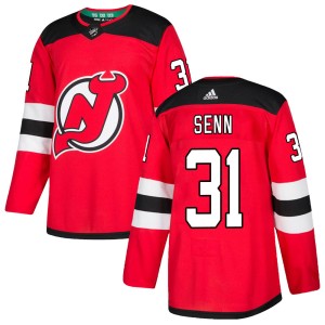 Gilles Senn Men's Adidas New Jersey Devils Authentic Red Home Jersey