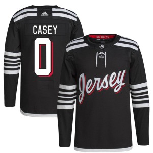 Seamus Casey Men's Adidas New Jersey Devils Authentic Black 2021/22 Alternate Primegreen Pro Player Jersey