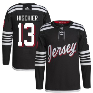 Nico Hischier Men's Adidas New Jersey Devils Authentic Black 2021/22 Alternate Primegreen Pro Player Jersey