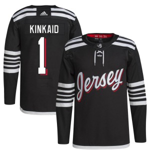 Keith Kinkaid Men's Adidas New Jersey Devils Authentic Black 2021/22 Alternate Primegreen Pro Player Jersey