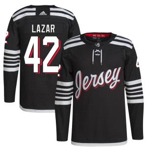 Curtis Lazar Men's Adidas New Jersey Devils Authentic Black 2021/22 Alternate Primegreen Pro Player Jersey