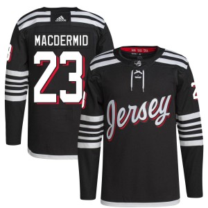 Kurtis MacDermid Men's Adidas New Jersey Devils Authentic Black 2021/22 Alternate Primegreen Pro Player Jersey