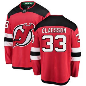 Fredrik Claesson Men's Fanatics Branded New Jersey Devils Breakaway Red ized Home Jersey