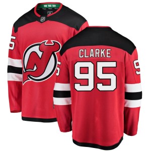 Graeme Clarke Men's Fanatics Branded New Jersey Devils Breakaway Red Home Jersey