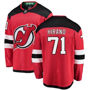Yushiroh Hirano Men's Fanatics Branded New Jersey Devils Breakaway Red Home Jersey