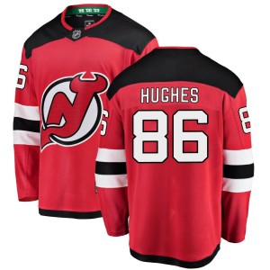 Jack Hughes Men's Fanatics Branded New Jersey Devils Breakaway Red Home Jersey