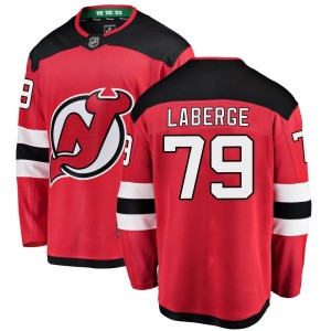 Samuel Laberge Men's Fanatics Branded New Jersey Devils Breakaway Red Home Jersey