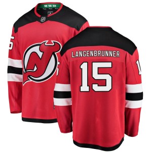 Jamie Langenbrunner Men's Fanatics Branded New Jersey Devils Breakaway Red Home Jersey