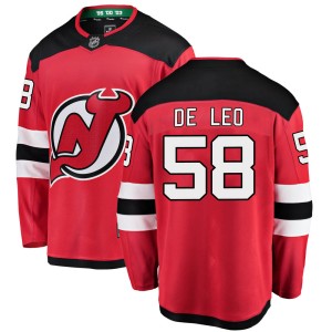 Chase De Leo Men's Fanatics Branded New Jersey Devils Breakaway Red Home Jersey