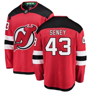 Brett Seney Men's Fanatics Branded New Jersey Devils Breakaway Red Home Jersey