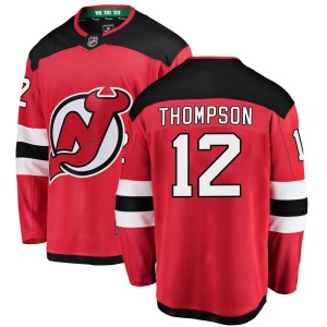 Tyce Thompson Men's Fanatics Branded New Jersey Devils Breakaway Red Home Jersey
