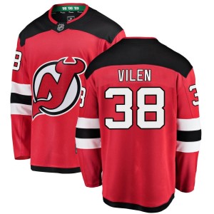 Topias Vilen Men's Fanatics Branded New Jersey Devils Breakaway Red Home Jersey
