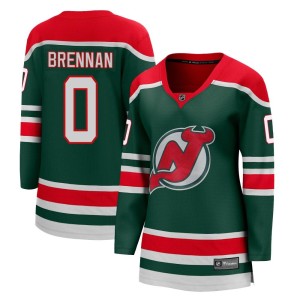 Tyler Brennan Women's Fanatics Branded New Jersey Devils Breakaway Green 2020/21 Special Edition Jersey