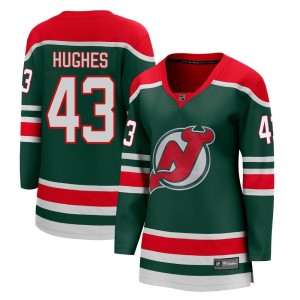 Luke Hughes Women's Fanatics Branded New Jersey Devils Breakaway Green 2020/21 Special Edition Jersey