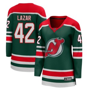 Curtis Lazar Women's Fanatics Branded New Jersey Devils Breakaway Green 2020/21 Special Edition Jersey