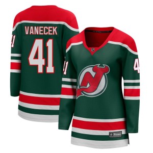 Vitek Vanecek Women's Fanatics Branded New Jersey Devils Breakaway Green 2020/21 Special Edition Jersey
