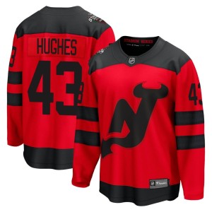 Luke Hughes Men's Fanatics Branded New Jersey Devils Breakaway Red 2024 Stadium Series Jersey