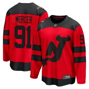 Dawson Mercer Men's Fanatics Branded New Jersey Devils Breakaway Red 2024 Stadium Series Jersey