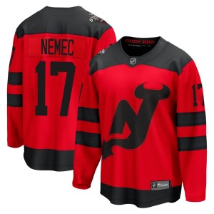 Simon Nemec Men's Fanatics Branded New Jersey Devils Breakaway Red 2024 Stadium Series Jersey