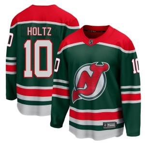 Alexander Holtz Men's Fanatics Branded New Jersey Devils Breakaway Green 2020/21 Special Edition Jersey