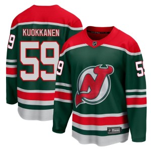 Janne Kuokkanen Men's Fanatics Branded New Jersey Devils Breakaway Green 2020/21 Special Edition Jersey