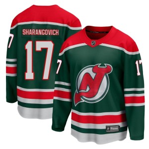 Yegor Sharangovich Men's Fanatics Branded New Jersey Devils Breakaway Green 2020/21 Special Edition Jersey