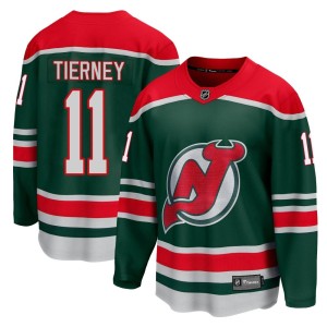 Chris Tierney Men's Fanatics Branded New Jersey Devils Breakaway Green 2020/21 Special Edition Jersey